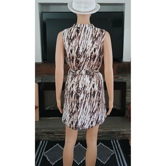 Women's Summer Dress 100% Linen Tunic Resort Cruise Chic Beachy Boho Size 4 Tan - Picture 5 of 16